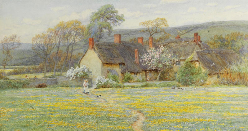 Water Colour painted by Helen Allingham in 1896